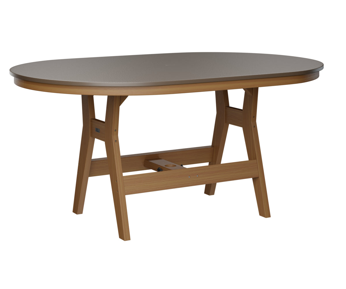 Berlin Gardens Harbor Bar Tables 44" x 64" Oblong Bar Table with Hammered Top