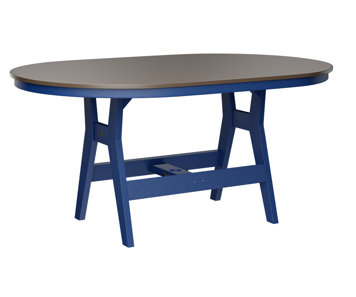 Berlin Gardens Harbor Bar Tables 44" x 64" Oblong Bar Table with Hammered Top