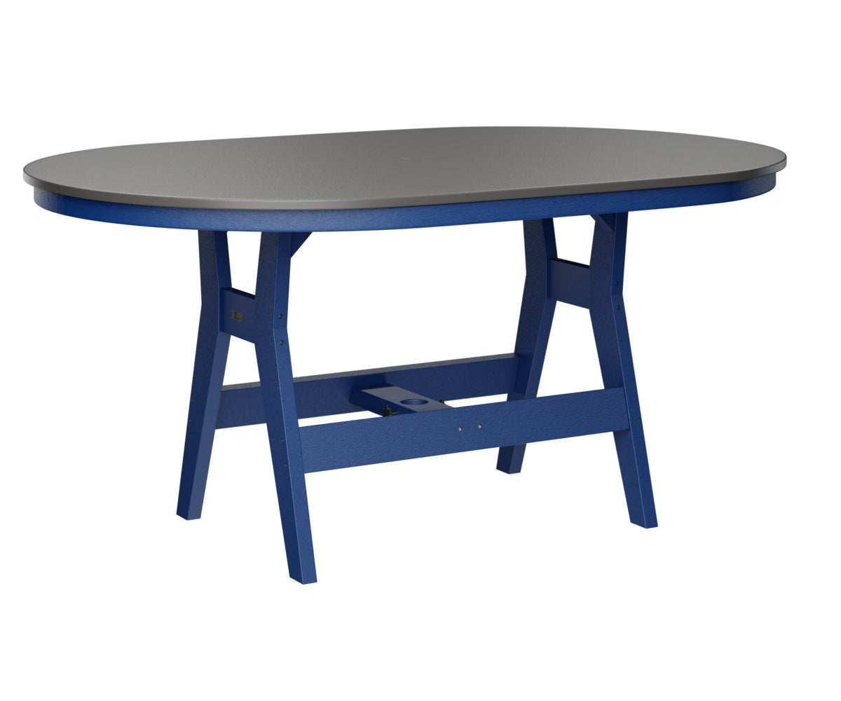 Berlin Gardens Harbor Bar Tables 44" x 64" Oblong Bar Table with Hammered Top