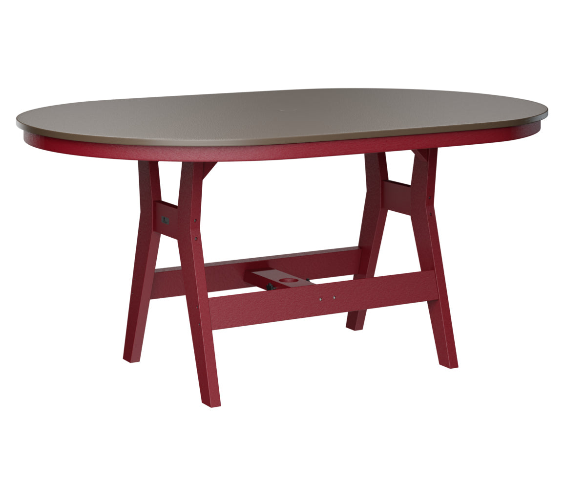 Berlin Gardens Harbor Bar Tables 44" x 64" Oblong Bar Table with Hammered Top