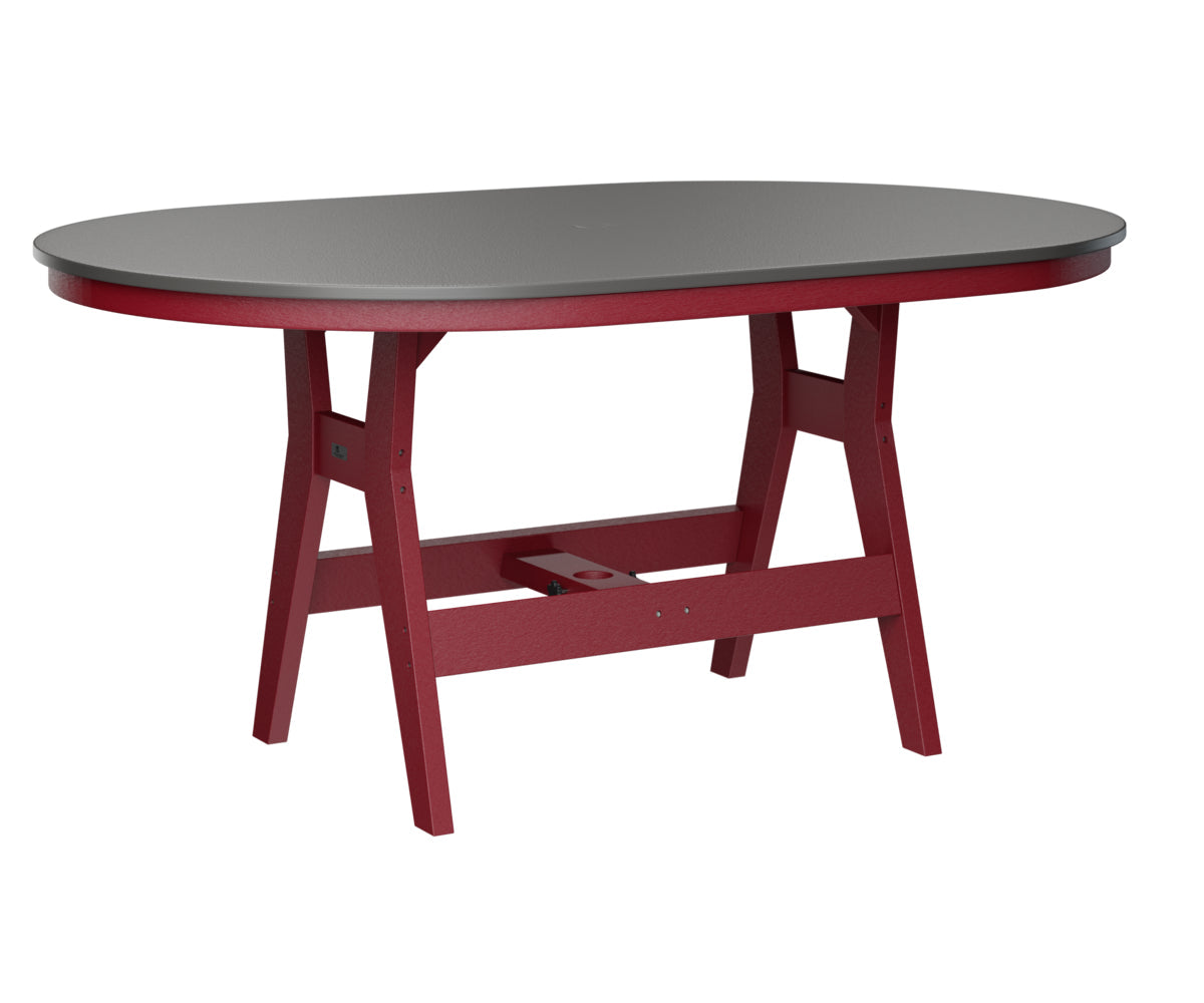 Berlin Gardens Harbor Bar Tables 44" x 64" Oblong Bar Table with Hammered Top