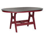 Berlin Gardens Harbor Bar Tables 44" x 64" Oblong Bar Table with Hammered Top