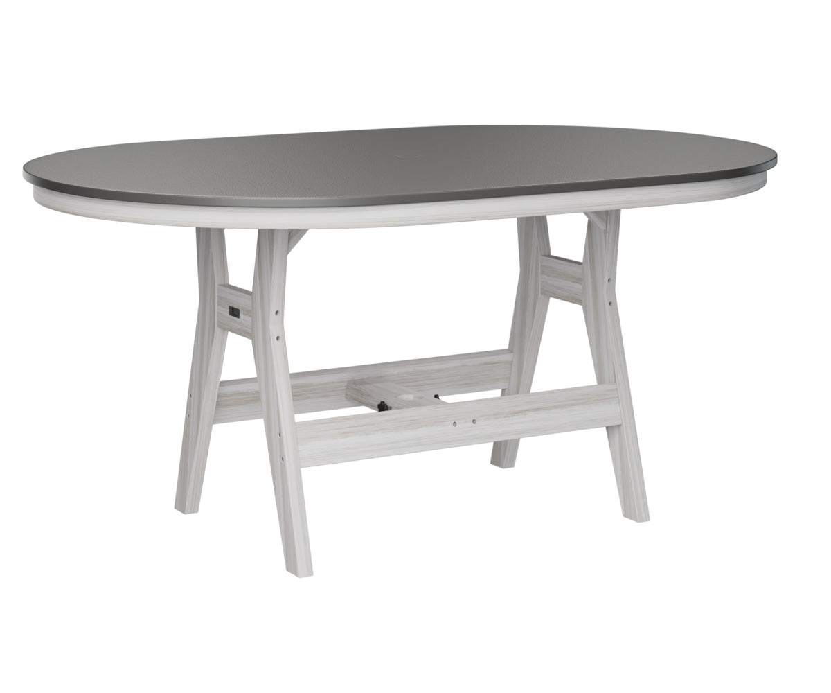 Berlin Gardens Harbor Bar Tables 44" x 64" Oblong Bar Table with Hammered Top