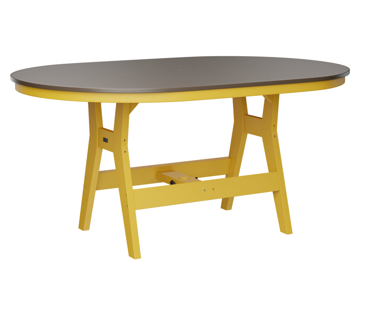 Berlin Gardens Harbor Bar Tables 44" x 64" Oblong Bar Table with Hammered Top
