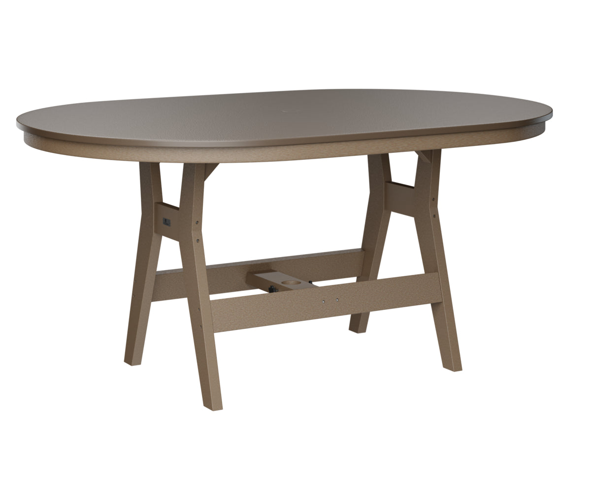 Berlin Gardens Harbor Bar Tables 44" x 64" Oblong Bar Table with Hammered Top