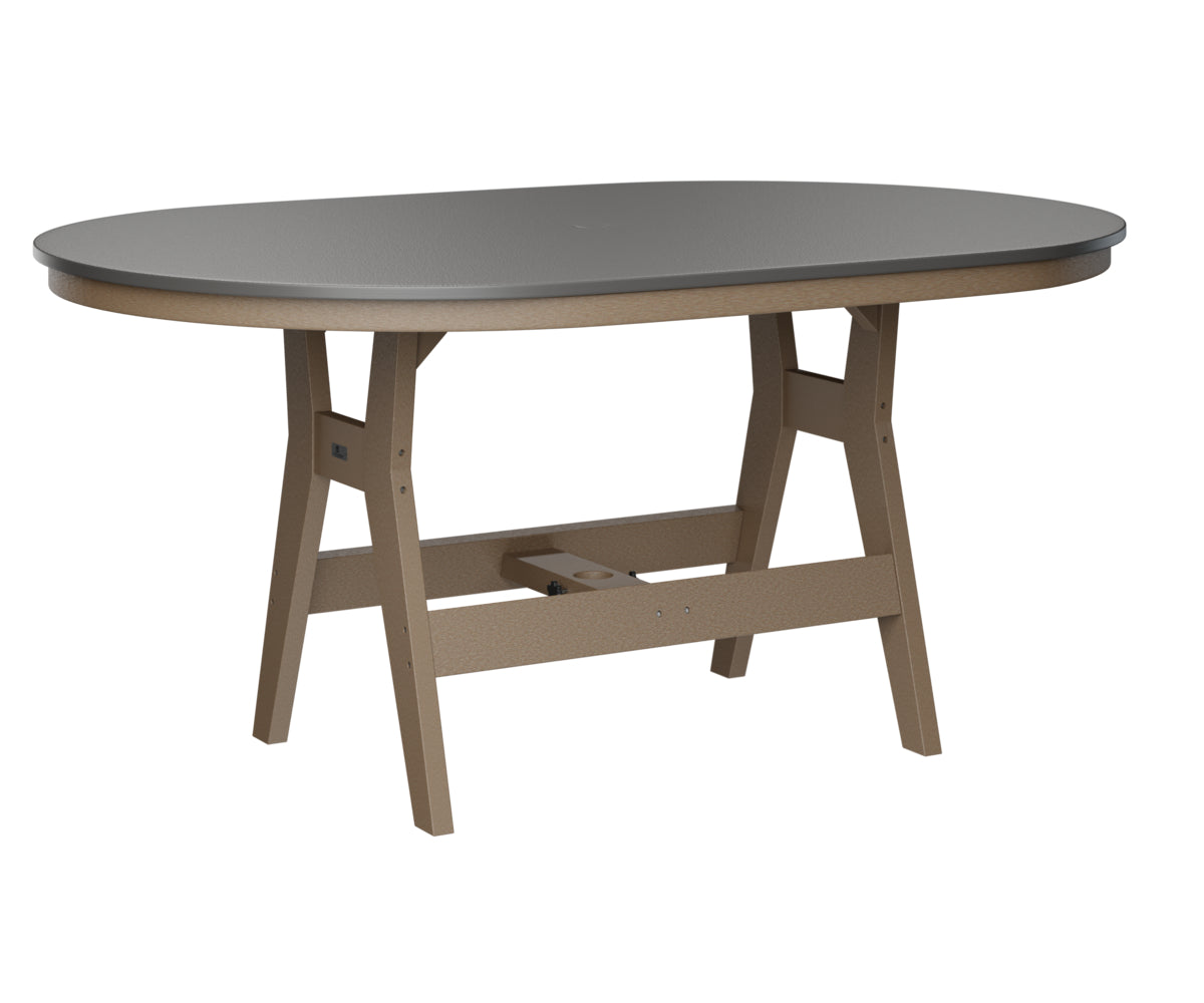 Berlin Gardens Harbor Bar Tables 44" x 64" Oblong Bar Table with Hammered Top