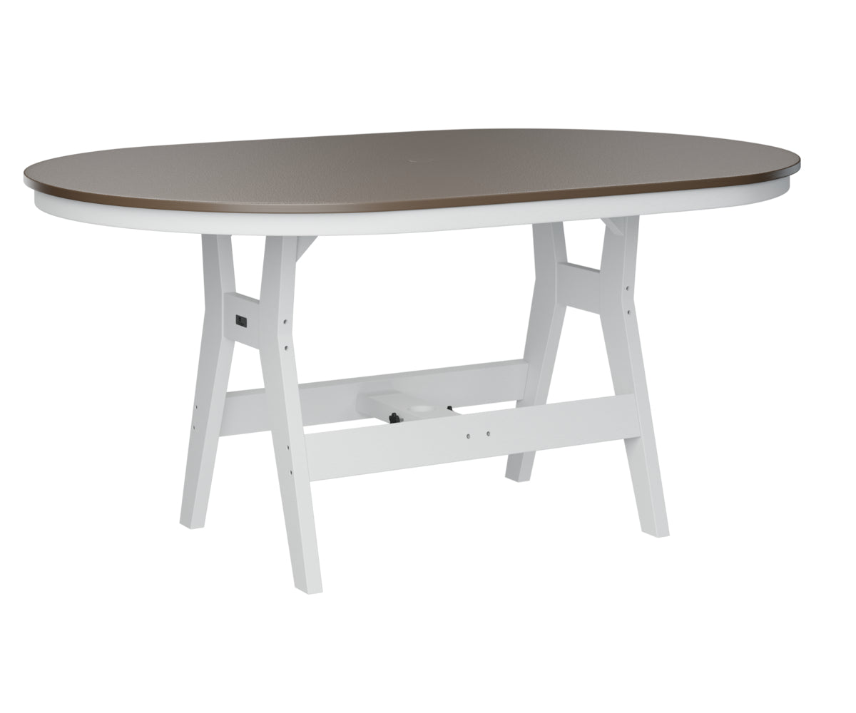 Berlin Gardens Harbor Bar Tables 44" x 64" Oblong Bar Table with Hammered Top