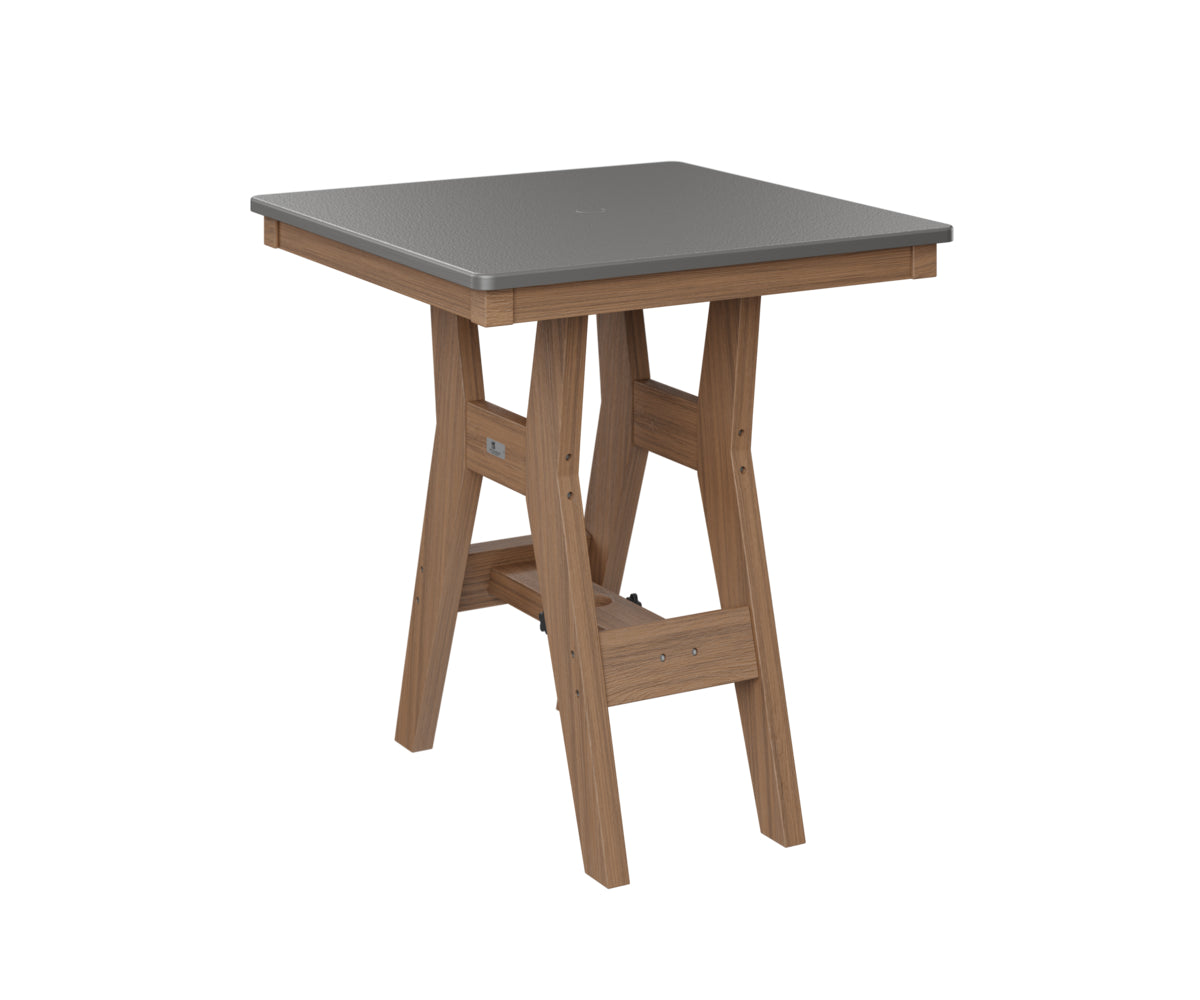 Berlin Gardens Harbor Bar Tables 28" Square Bar Table with Hammered Top
