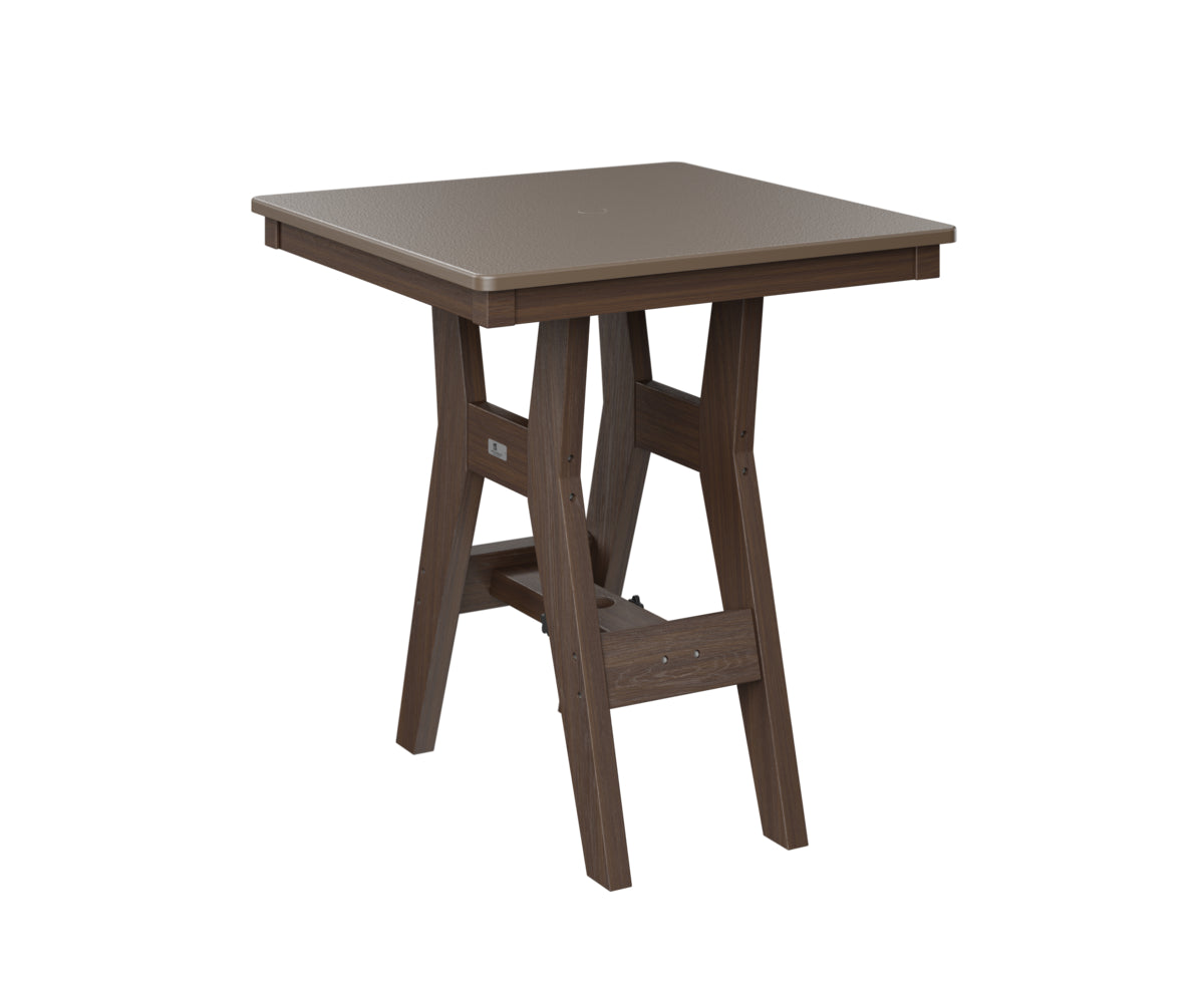 Berlin Gardens Harbor Bar Tables 28" Square Bar Table with Hammered Top