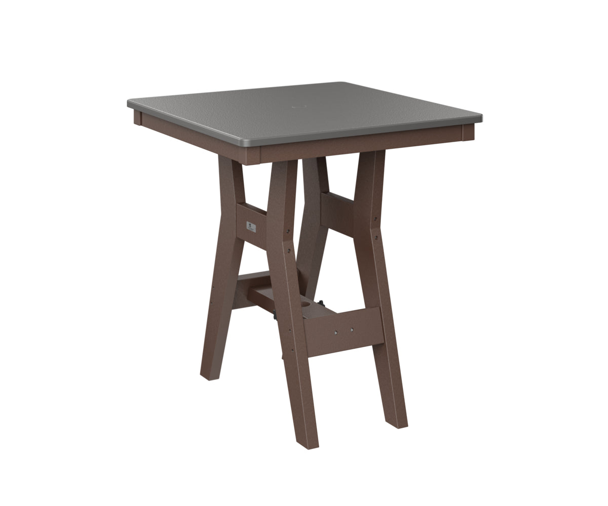 Berlin Gardens Harbor Bar Tables 28" Square Bar Table with Hammered Top
