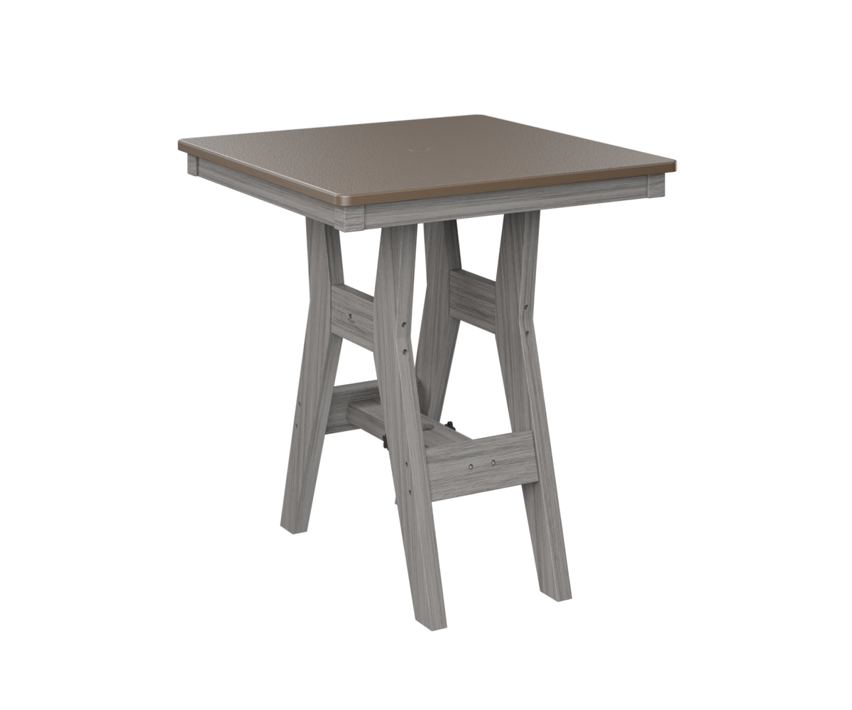 Berlin Gardens Harbor Bar Tables 28" Square Bar Table with Hammered Top