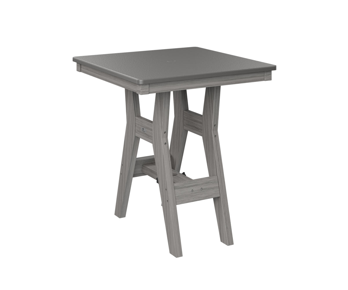 Berlin Gardens Harbor Bar Tables 28" Square Bar Table with Hammered Top