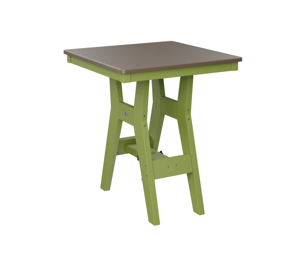 Berlin Gardens Harbor Bar Tables 28" Square Bar Table with Hammered Top