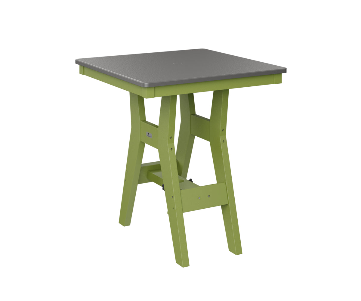 Berlin Gardens Harbor Bar Tables 28" Square Bar Table with Hammered Top