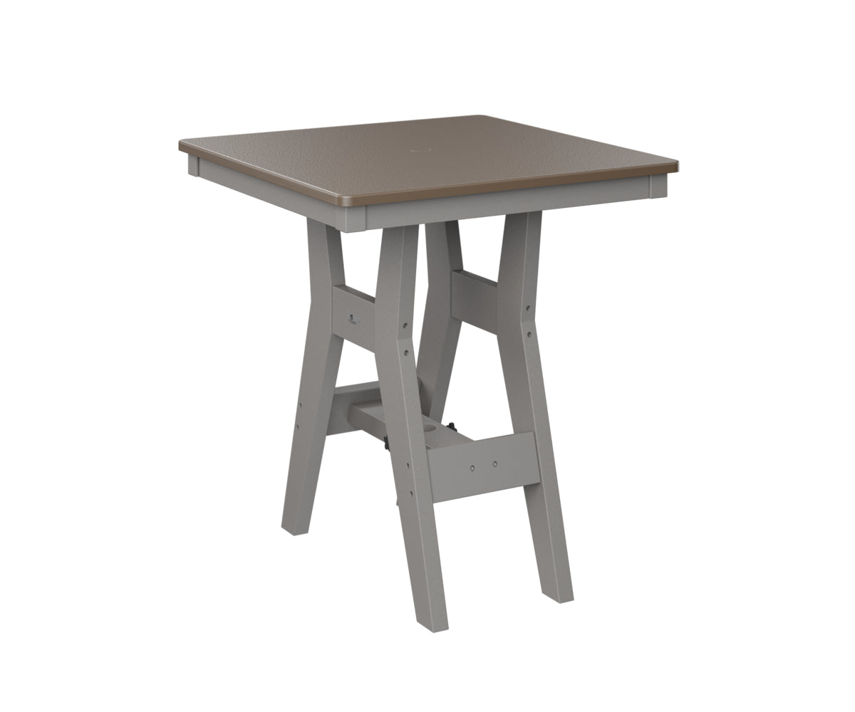 Berlin Gardens Harbor Bar Tables 28" Square Bar Table with Hammered Top