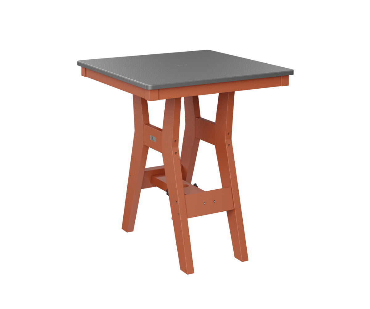 Berlin Gardens Harbor Bar Tables 28" Square Bar Table with Hammered Top