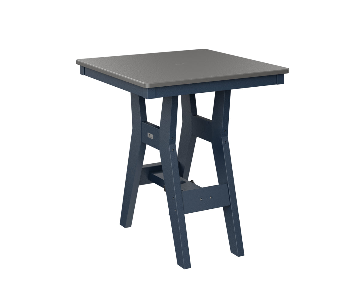Berlin Gardens Harbor Bar Tables 28" Square Bar Table with Hammered Top