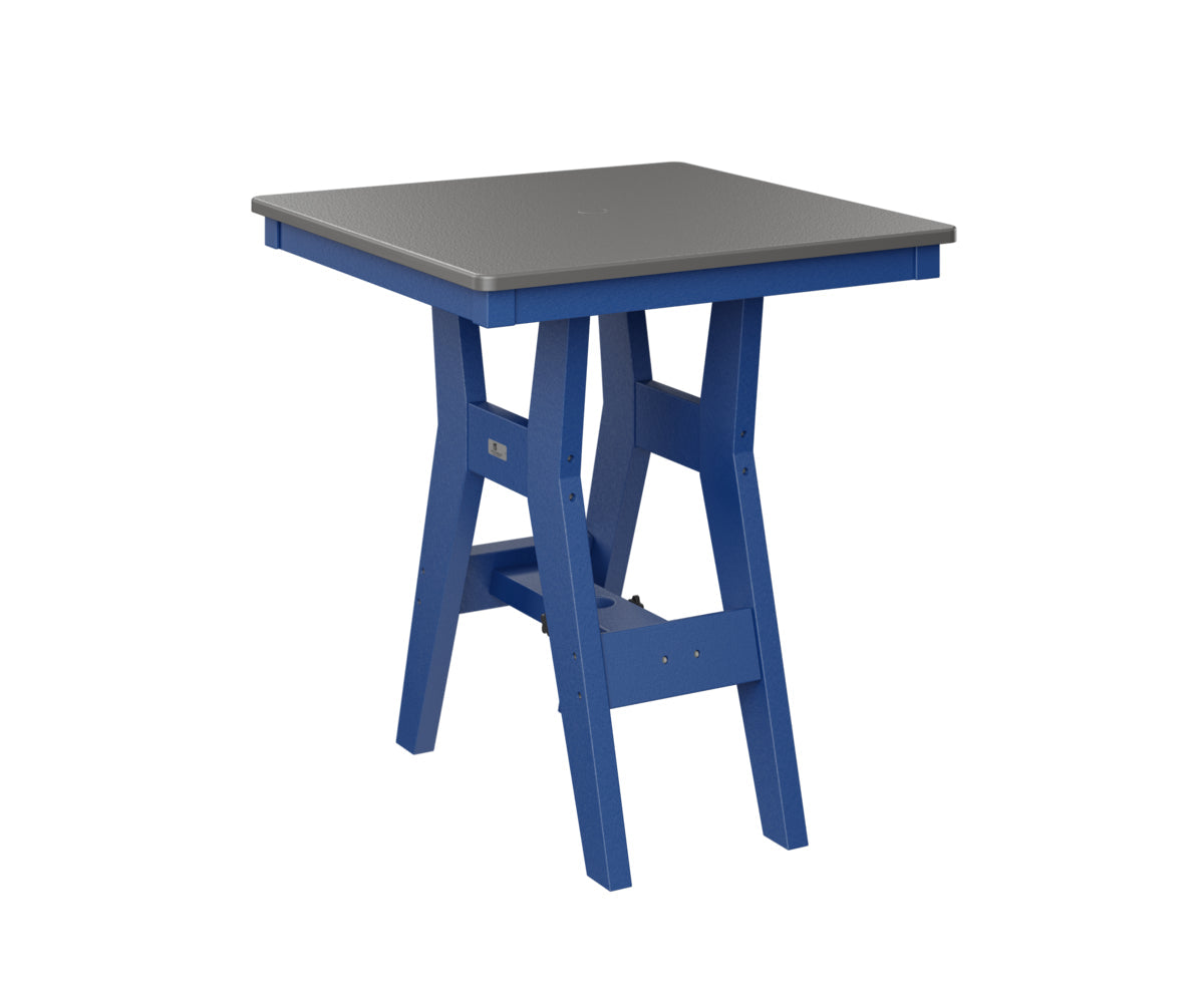 Berlin Gardens Harbor Bar Tables 28" Square Bar Table with Hammered Top