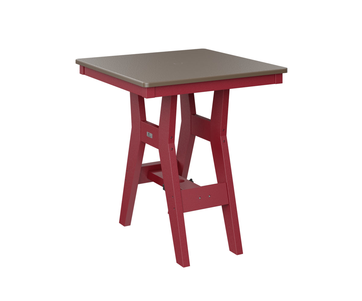 Berlin Gardens Harbor Bar Tables 28" Square Bar Table with Hammered Top