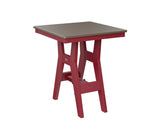 Berlin Gardens Harbor Bar Tables 28" Square Bar Table with Hammered Top