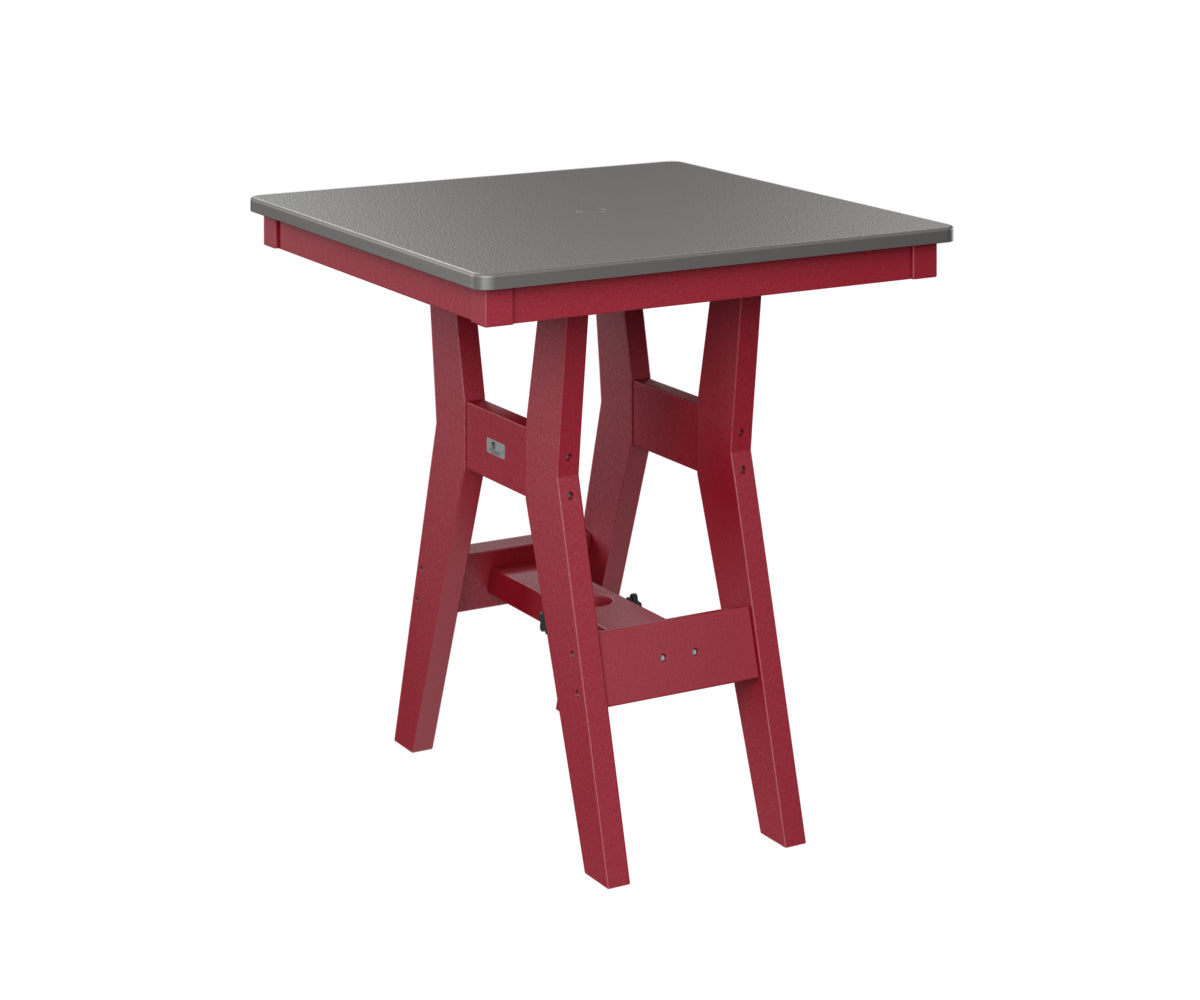 Berlin Gardens Harbor Bar Tables 28" Square Bar Table with Hammered Top