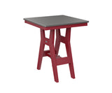Berlin Gardens Harbor Bar Tables 28" Square Bar Table with Hammered Top