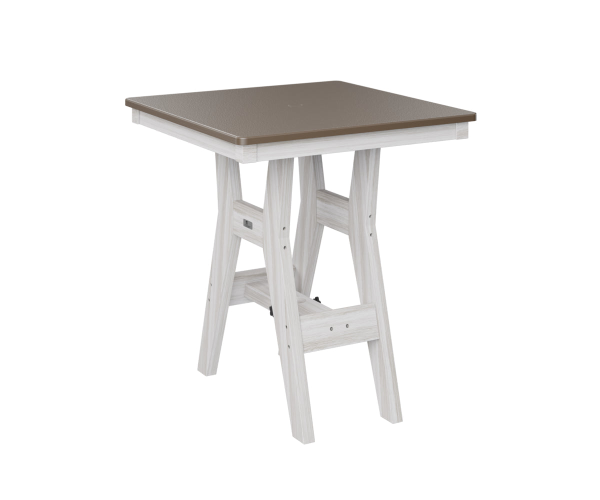 Berlin Gardens Harbor Bar Tables 28" Square Bar Table with Hammered Top