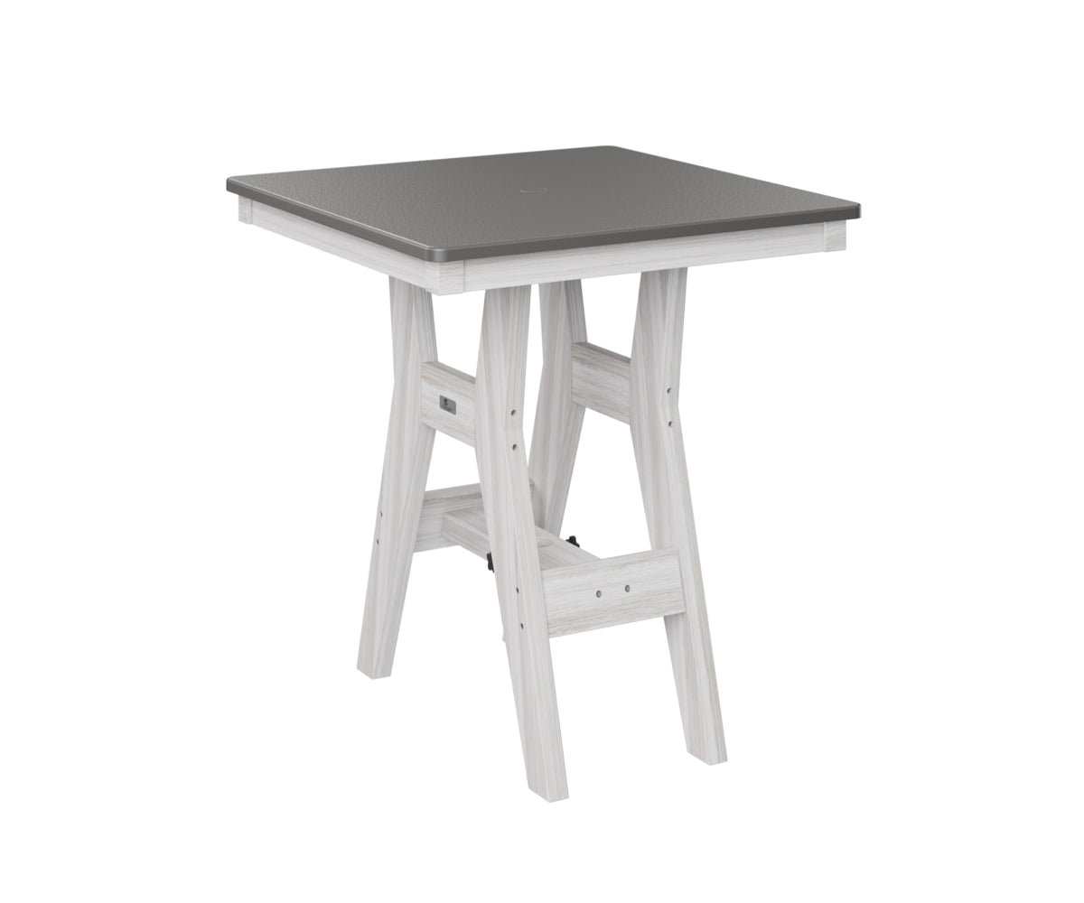 Berlin Gardens Harbor Bar Tables 28" Square Bar Table with Hammered Top