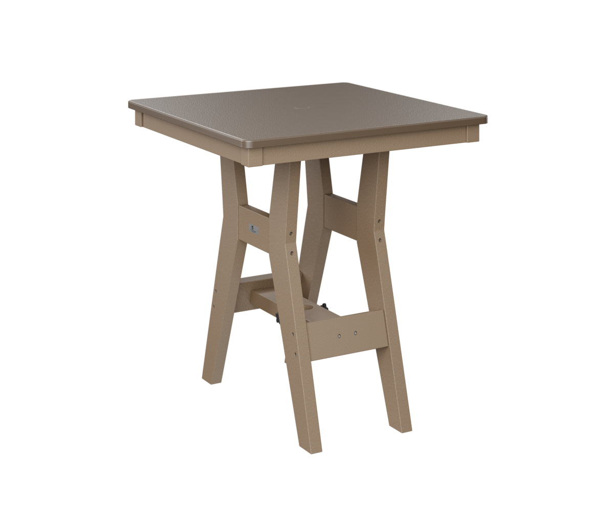 Berlin Gardens Harbor Bar Tables 28" Square Bar Table with Hammered Top