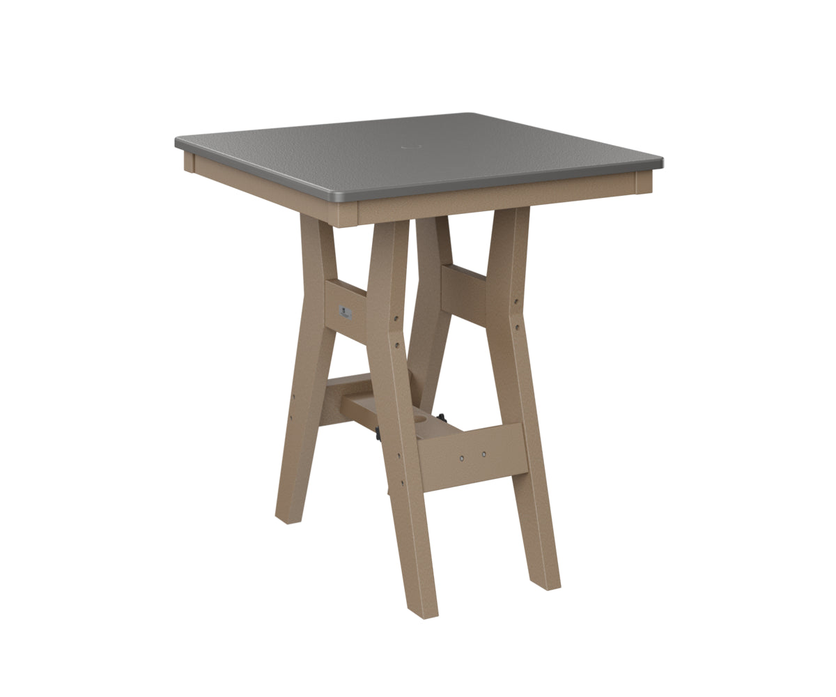 Berlin Gardens Harbor Bar Tables 28" Square Bar Table with Hammered Top