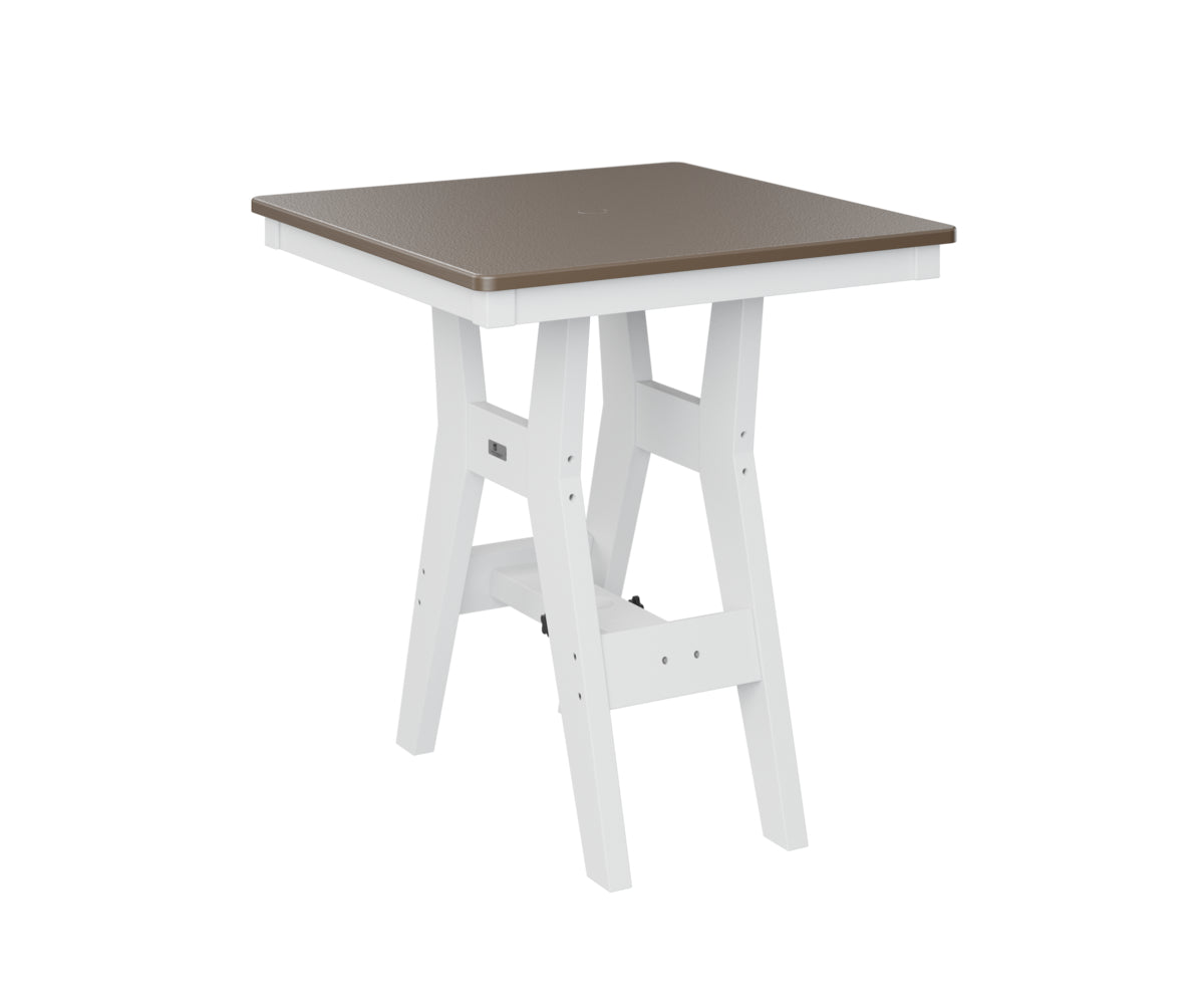 Berlin Gardens Harbor Bar Tables 28" Square Bar Table with Hammered Top