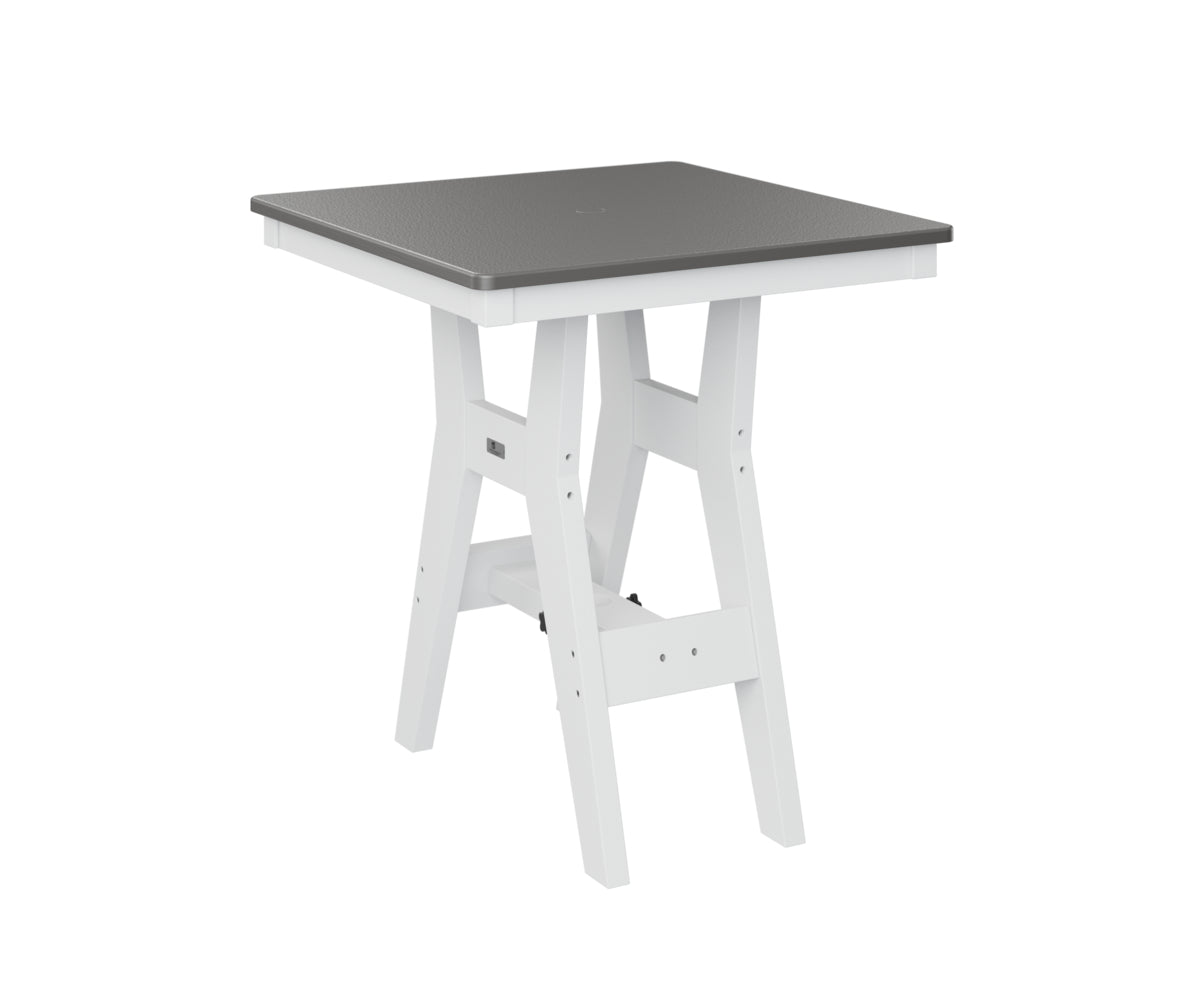 Berlin Gardens Harbor Bar Tables 28" Square Bar Table with Hammered Top