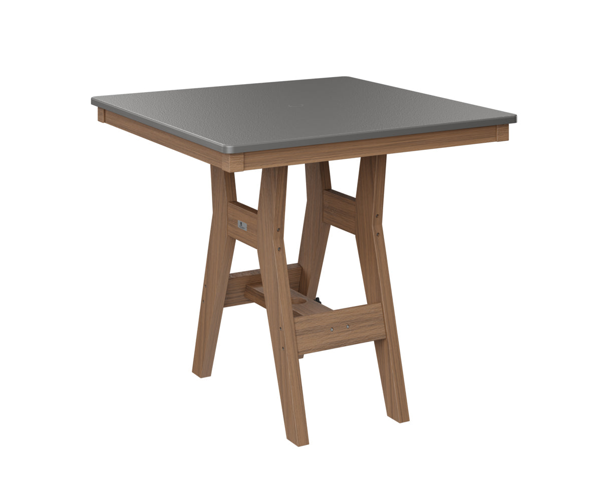 Berlin Gardens Harbor Bar Tables 33" Square Bar Table with Hammered Top