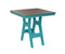 Berlin Gardens Harbor Bar Tables 33" Square Bar Table with Hammered Top