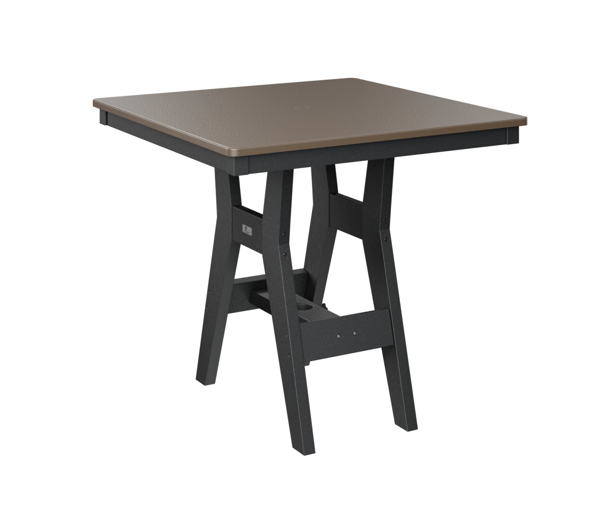 Berlin Gardens Harbor Bar Tables 33" Square Bar Table with Hammered Top