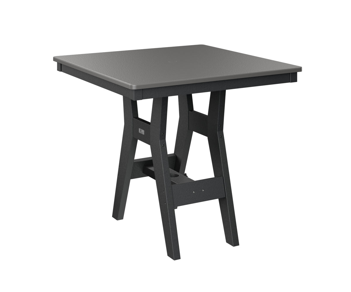 Berlin Gardens Harbor Bar Tables 33" Square Bar Table with Hammered Top
