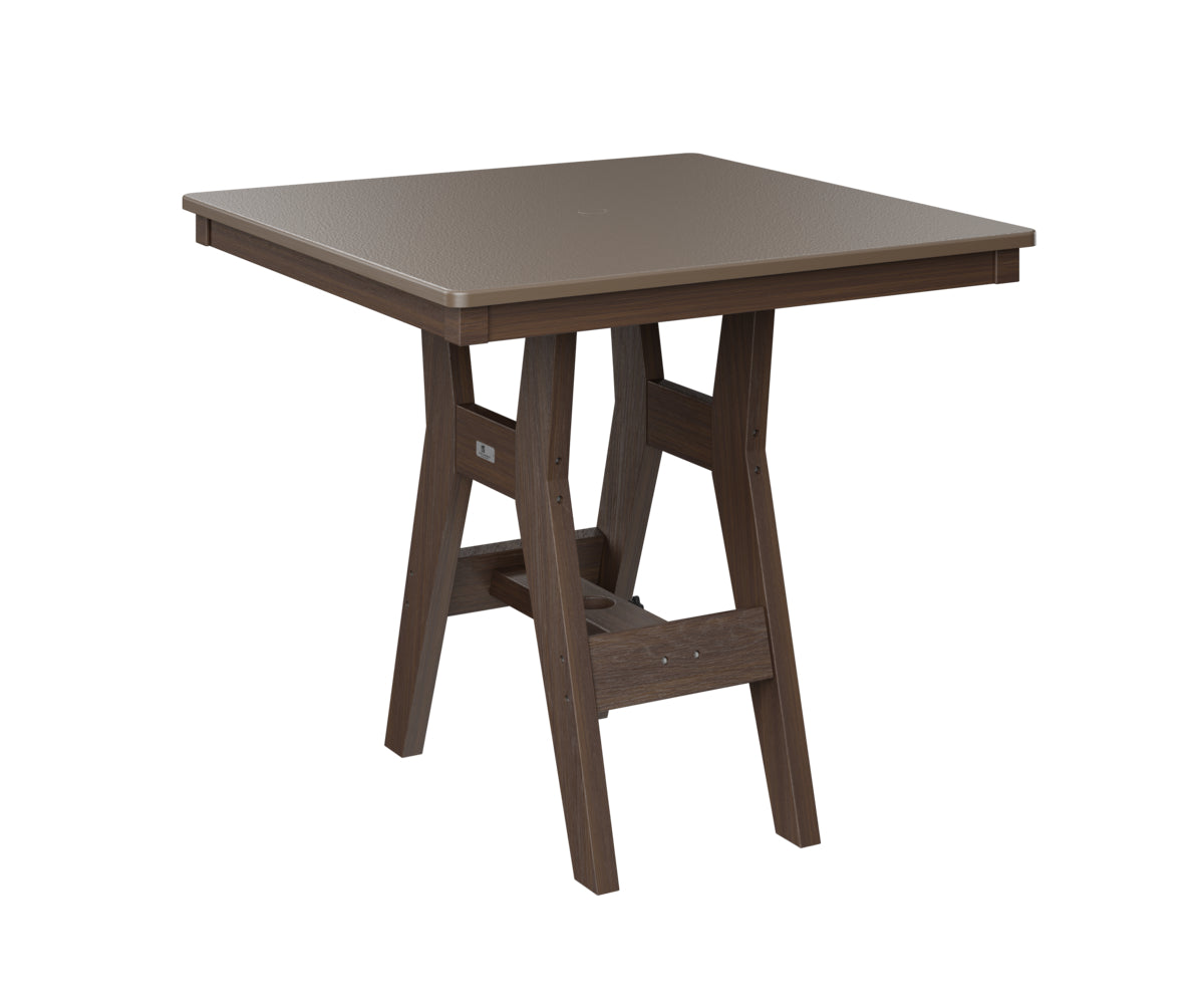 Berlin Gardens Harbor Bar Tables 33" Square Bar Table with Hammered Top