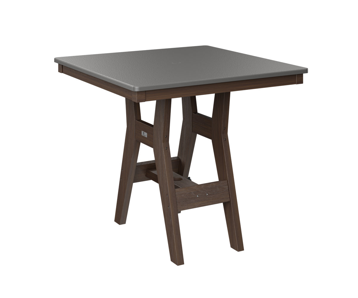 Berlin Gardens Harbor Bar Tables 33" Square Bar Table with Hammered Top
