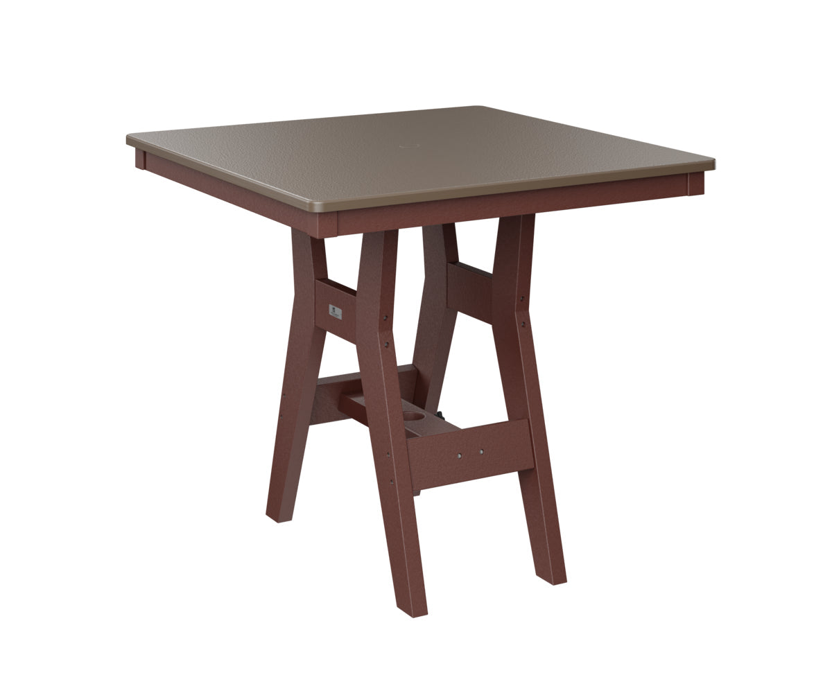 Berlin Gardens Harbor Bar Tables 33" Square Bar Table with Hammered Top