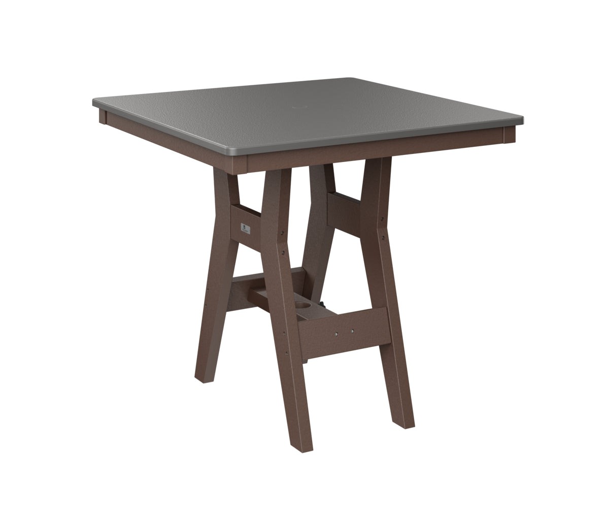 Berlin Gardens Harbor Bar Tables 33" Square Bar Table with Hammered Top