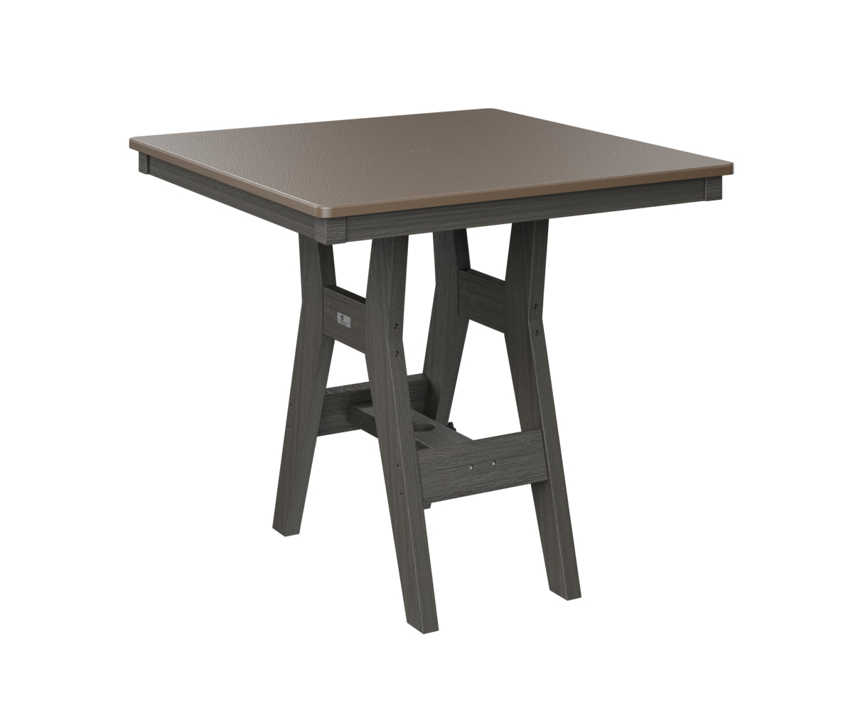 Berlin Gardens Harbor Bar Tables 33" Square Bar Table with Hammered Top