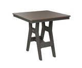 Berlin Gardens Harbor Bar Tables 33" Square Bar Table with Hammered Top