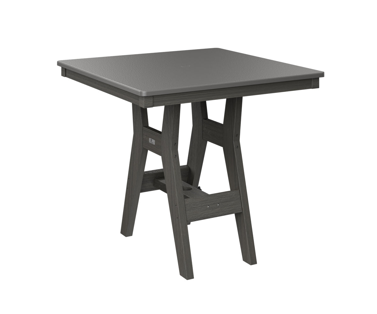 Berlin Gardens Harbor Bar Tables 33" Square Bar Table with Hammered Top