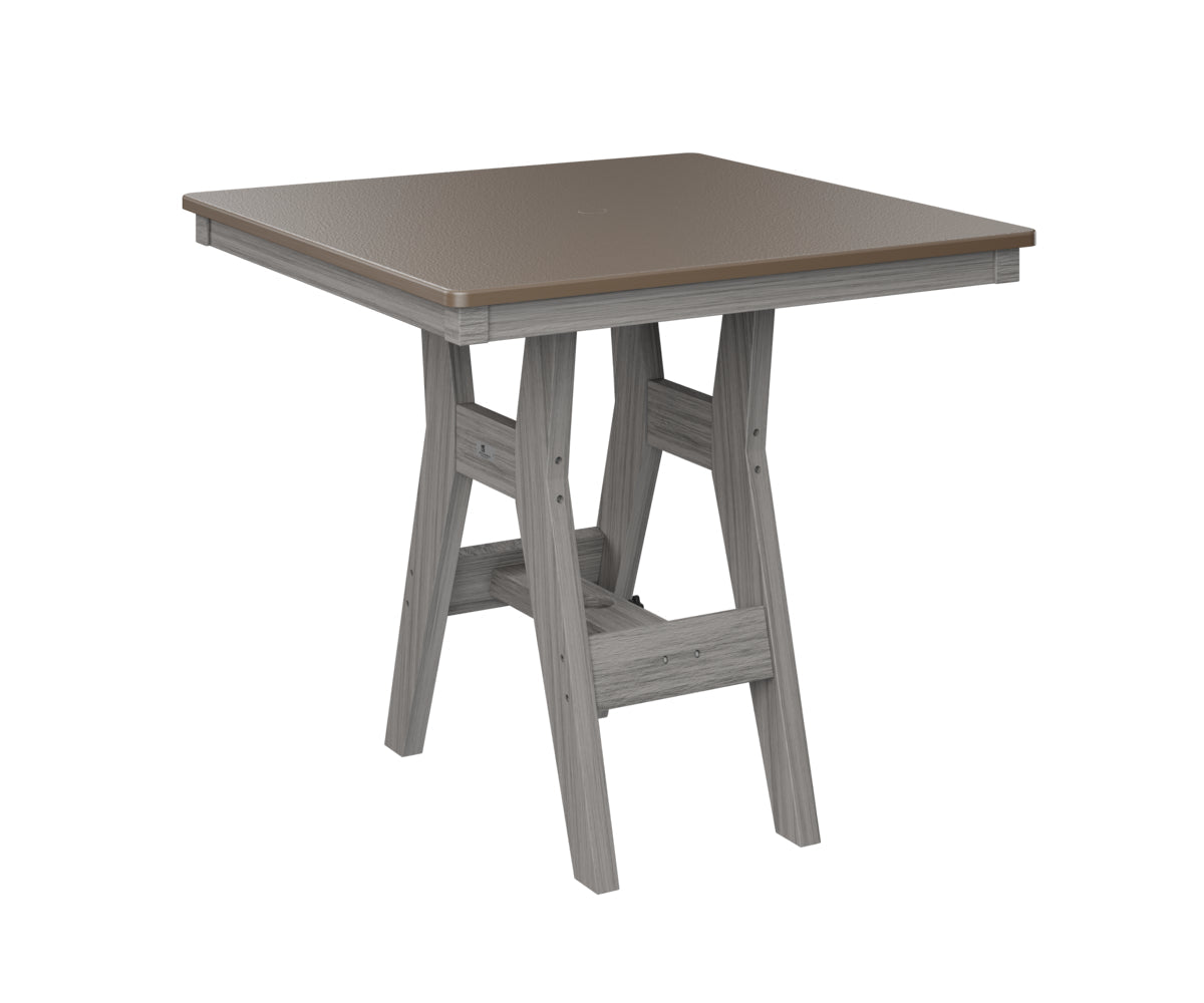 Berlin Gardens Harbor Bar Tables 33" Square Bar Table with Hammered Top