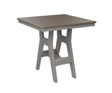 Berlin Gardens Harbor Bar Tables 33" Square Bar Table with Hammered Top