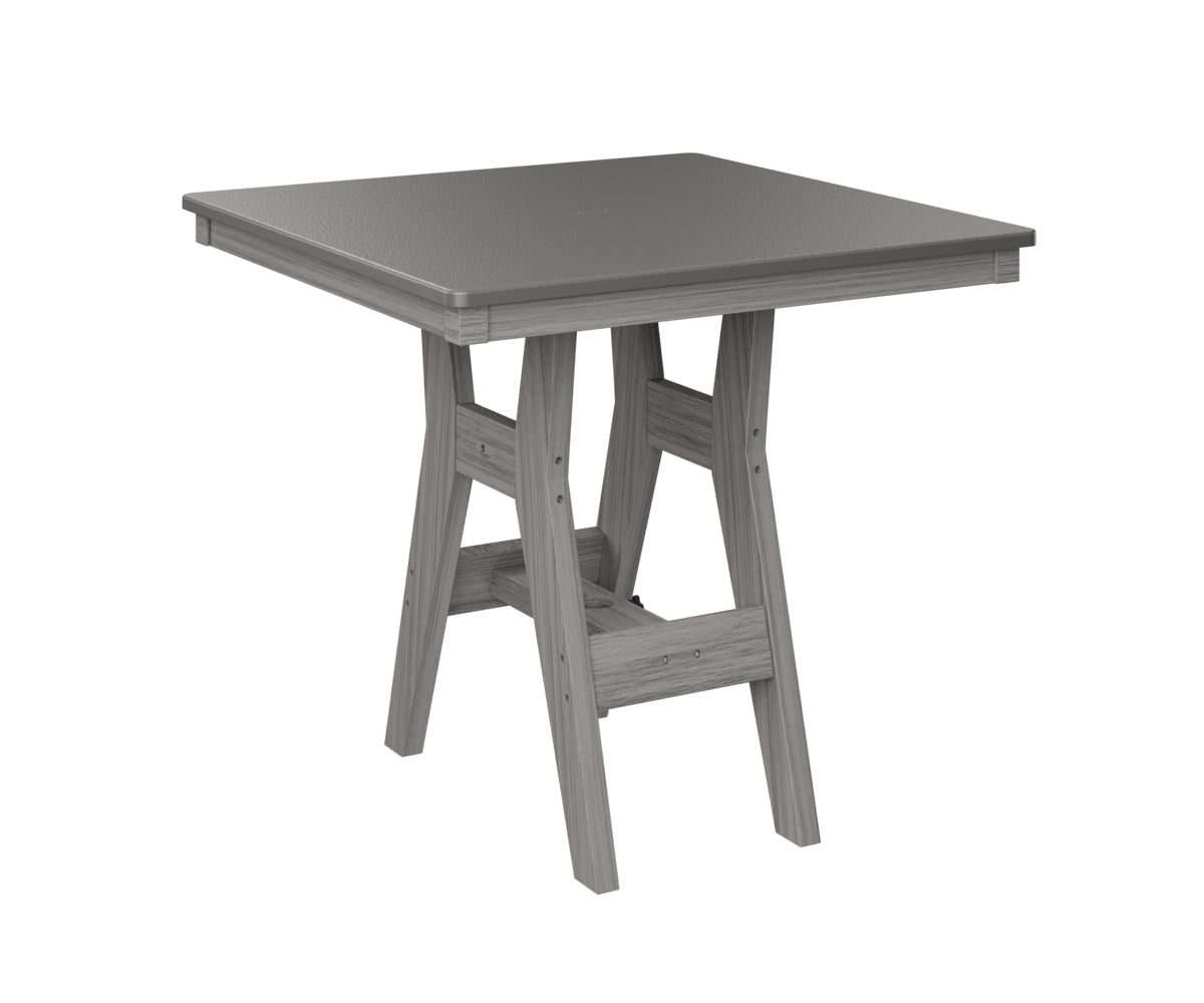 Berlin Gardens Harbor Bar Tables 33" Square Bar Table with Hammered Top