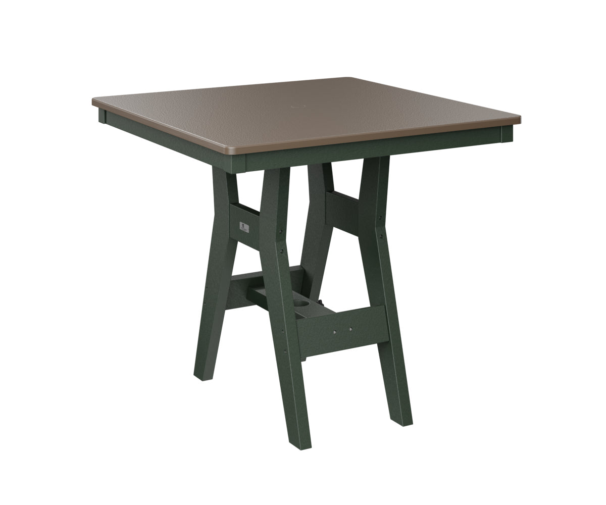Berlin Gardens Harbor Bar Tables 33" Square Bar Table with Hammered Top