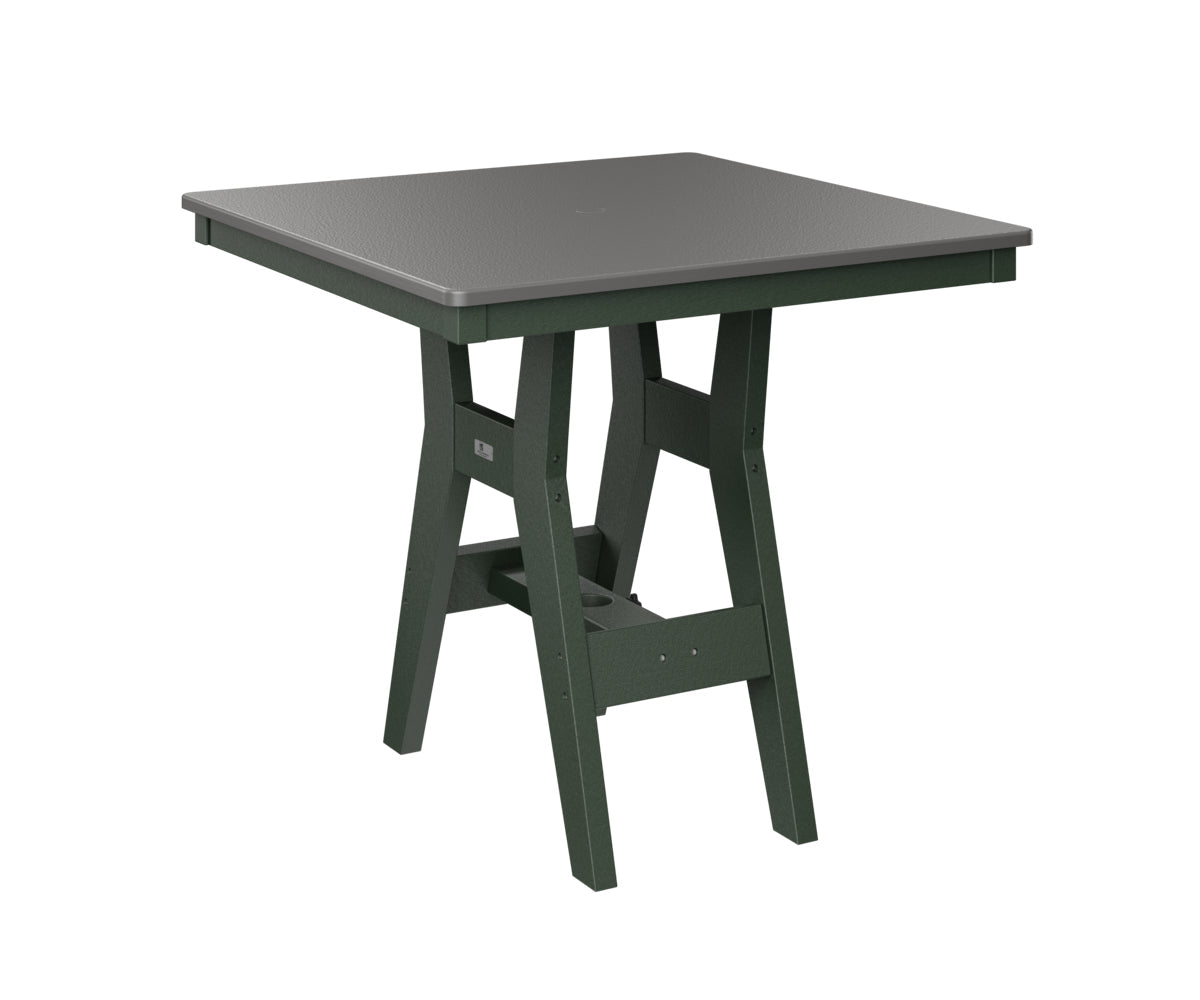 Berlin Gardens Harbor Bar Tables 33" Square Bar Table with Hammered Top