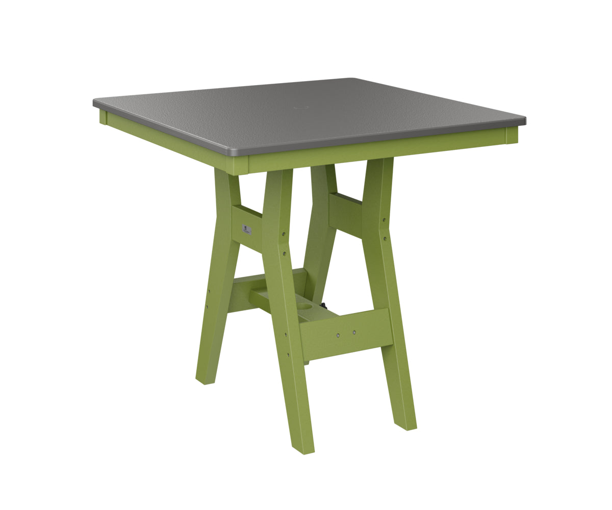 Berlin Gardens Harbor Bar Tables 33" Square Bar Table with Hammered Top