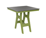Berlin Gardens Harbor Bar Tables 33" Square Bar Table with Hammered Top